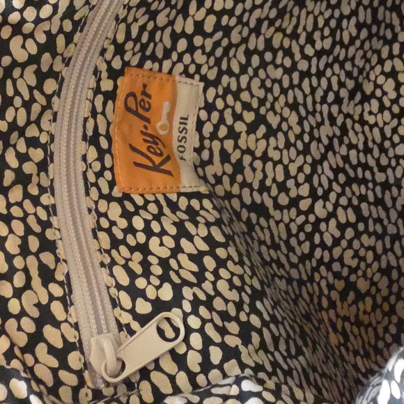 Fossil Key Per Retro Coated Canvas Crossbody Purse Boho - Picture 3 of 9